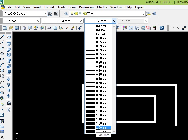 thay doi do day net ve trong autocad