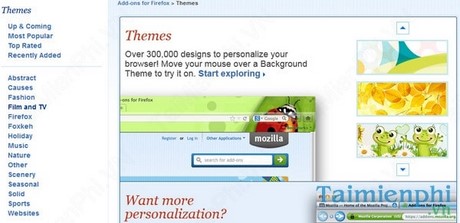 Ảnh minh hoạ: thay đổi hình nền trên Firefox