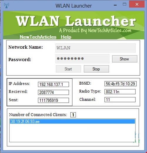 Download WLAN Launcher – Phần mềm phát wifi không cần cài đặt